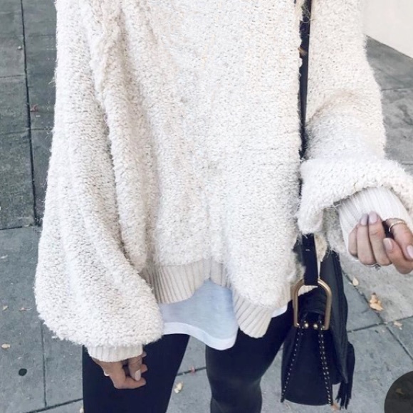 Sweaters - Cream Popcorn Sweater
